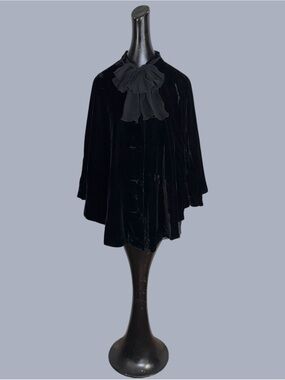 Cape-Poncho Express vintage black velvet